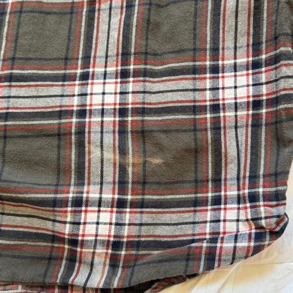 mutual weave Gray plaid flannel button up shirt sz XL casual country outdoors - Picture 7 of 8